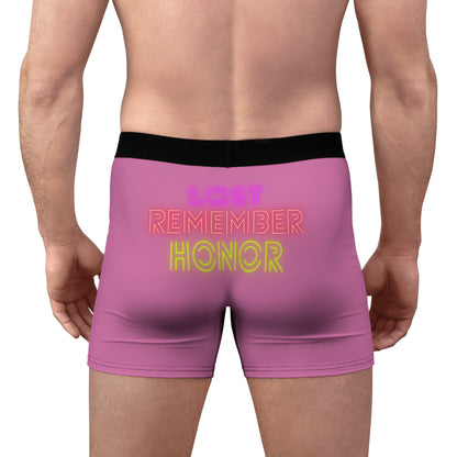 Men's Boxer Briefs: Lost Remember Honor Lite Pink