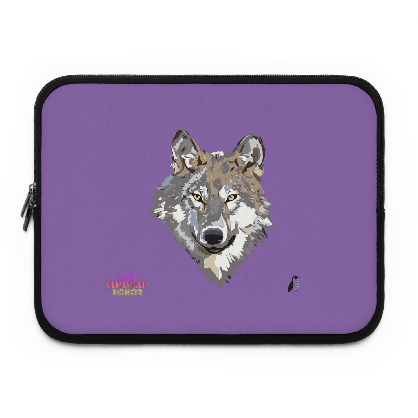 Laptop Sleeve: Wolves Lite Purple