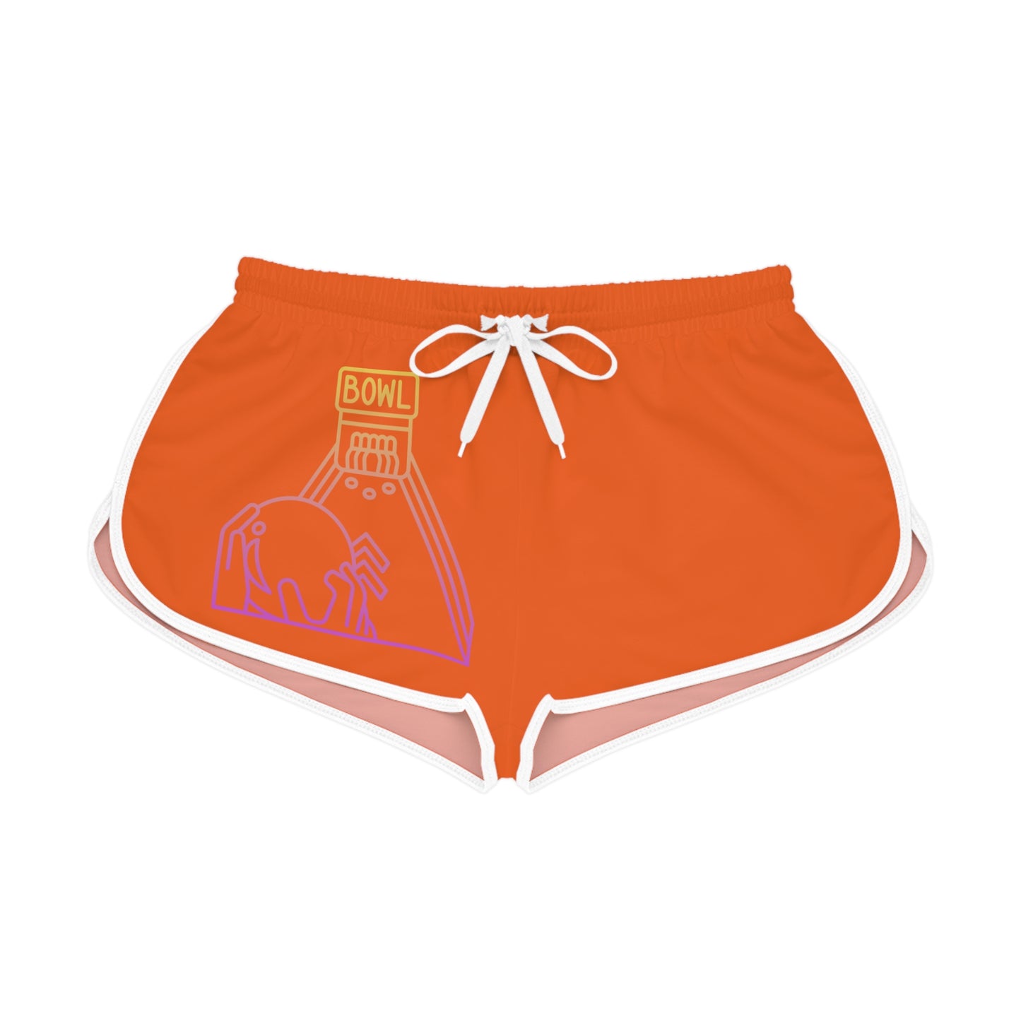 Women's Relaxed Shorts: Bowling Orange