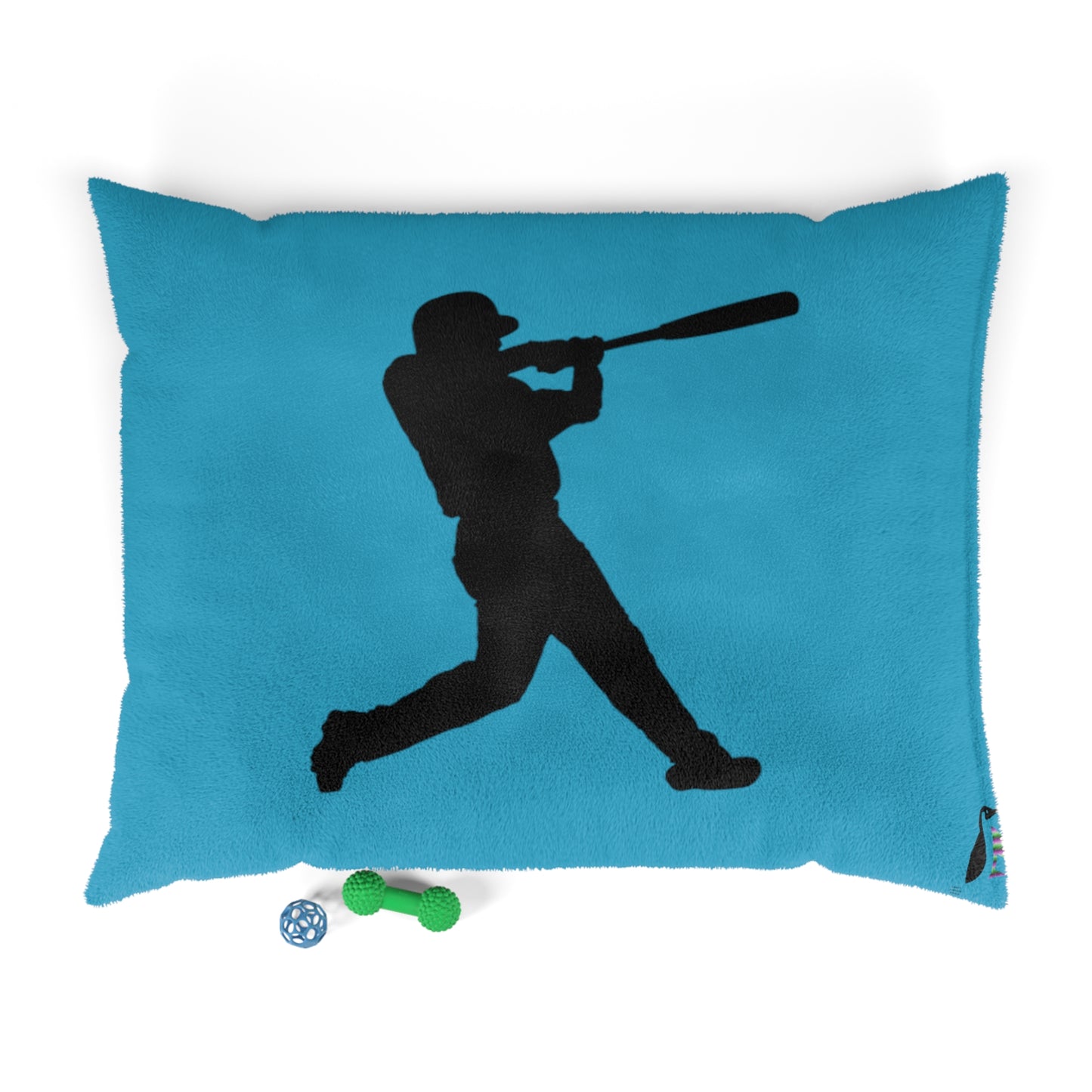 Pet Bed: Baseball Turquoise