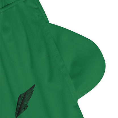 Basketball Rib Shorts: Writing Dark Green