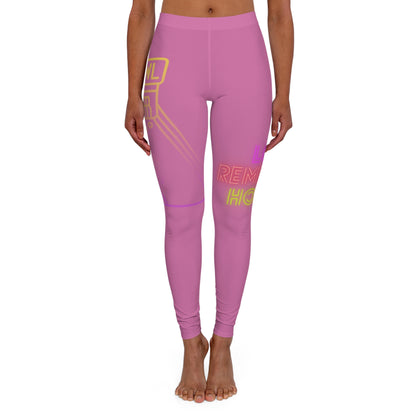 Women's Spandex Leggings: Bowling Lite Pink