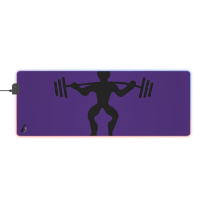 LED Gaming Mouse Pad: Weightlifting Purple