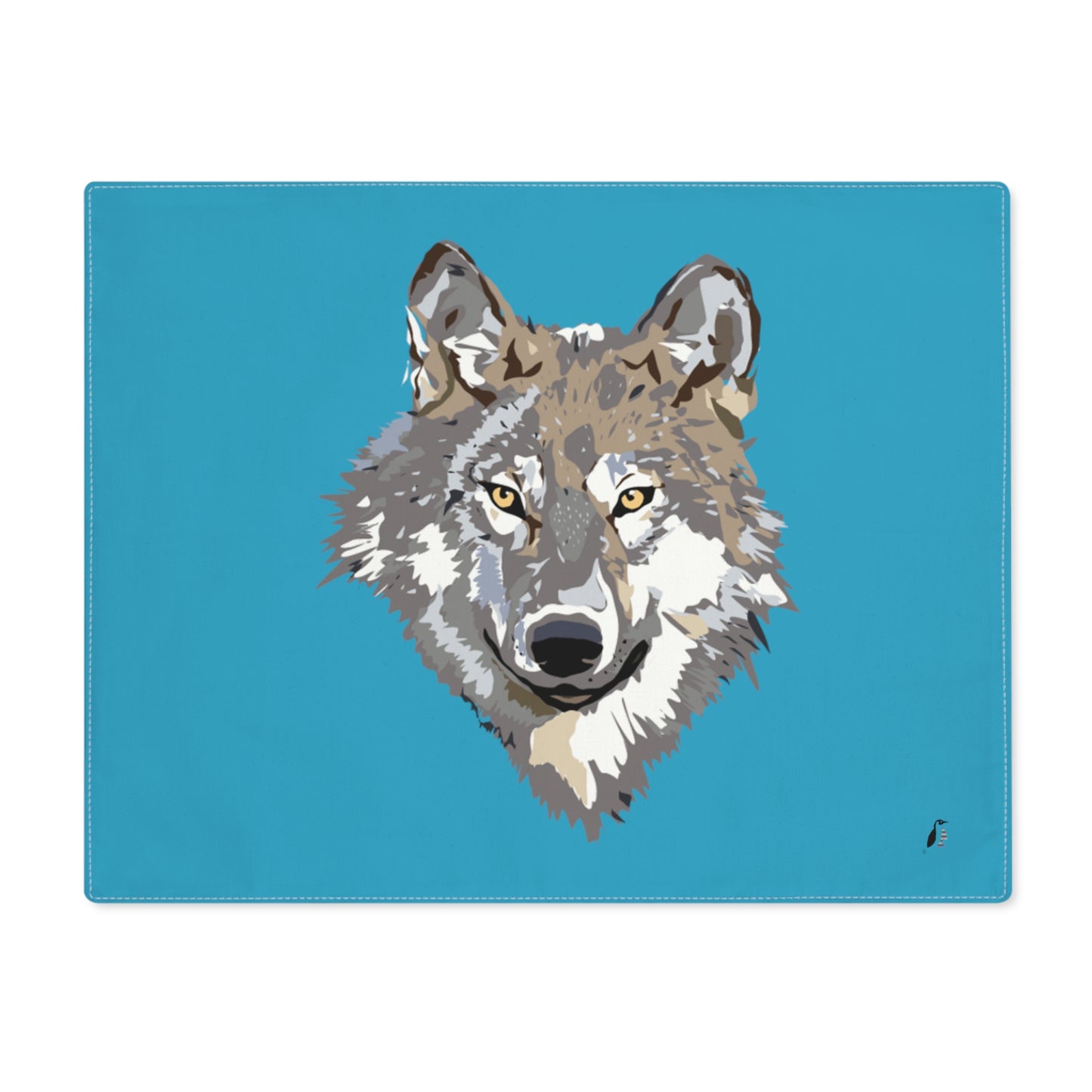 Placemat, 1pc: Wolves Turquoise