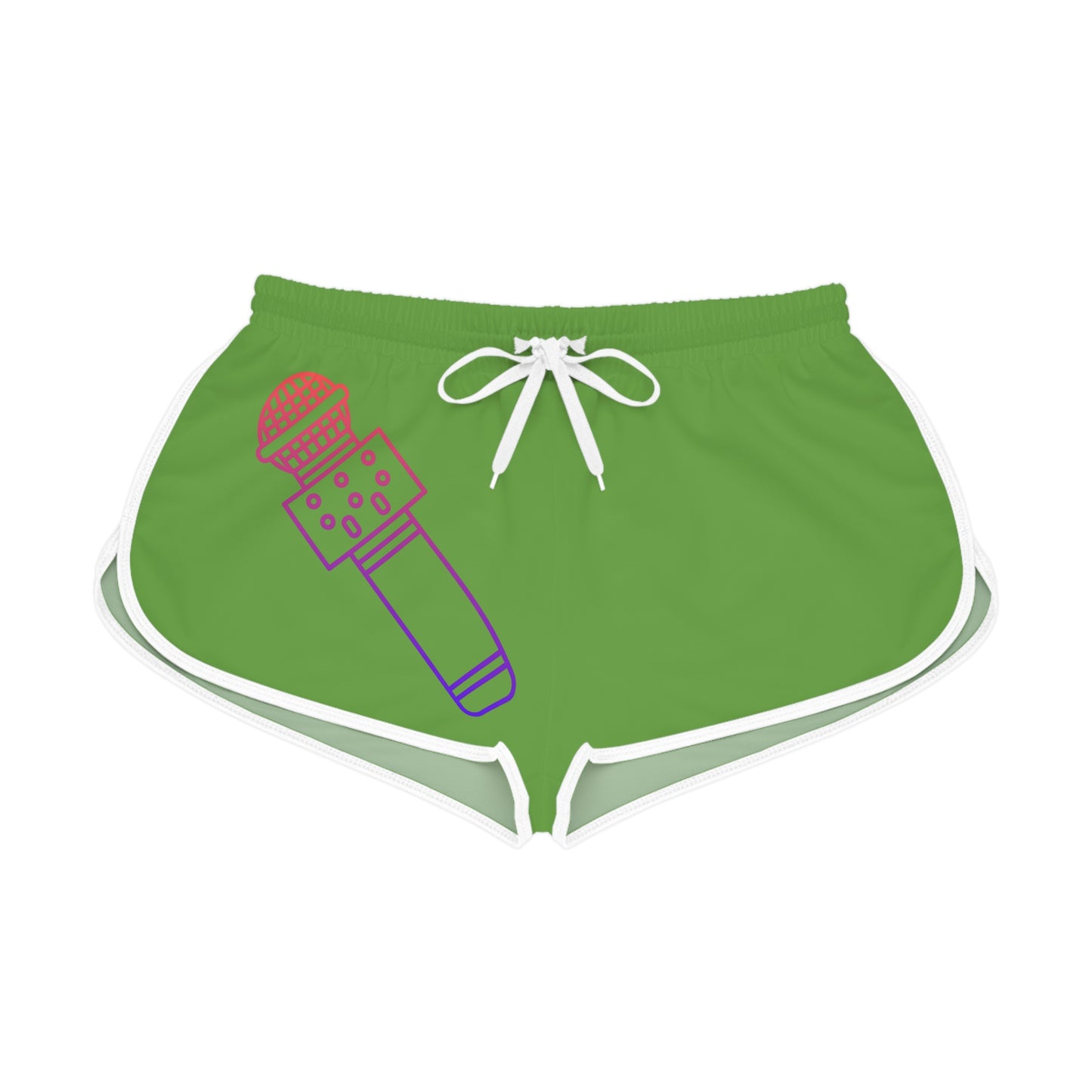 Women's Relaxed Shorts: Music Green