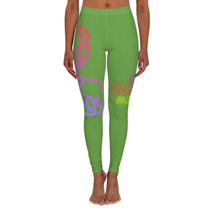 Women's Spandex Leggings: Gaming Green