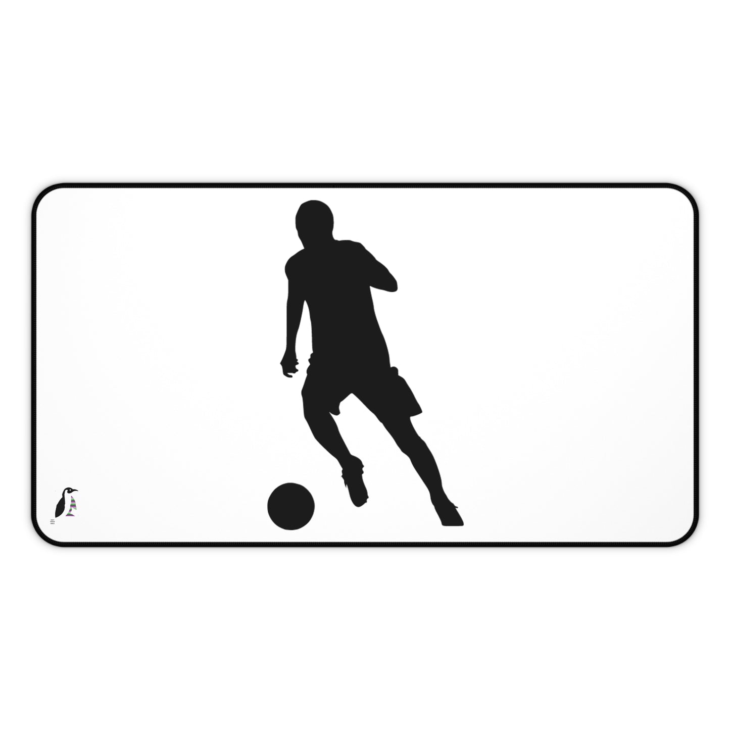 Desk Mat: Soccer White