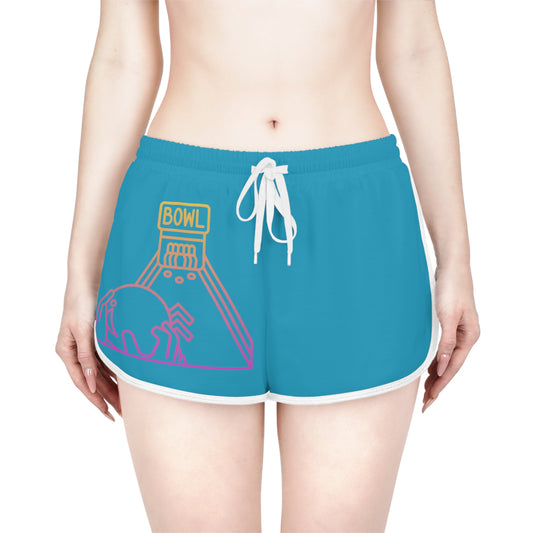 Women's Relaxed Shorts: Bowling Turquoise