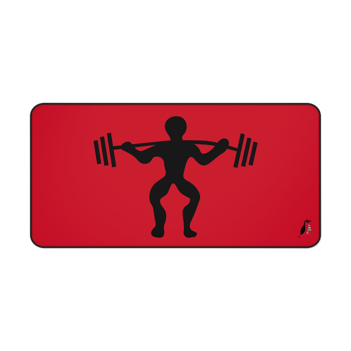 Desk Mat: Weightlifting Dark Red