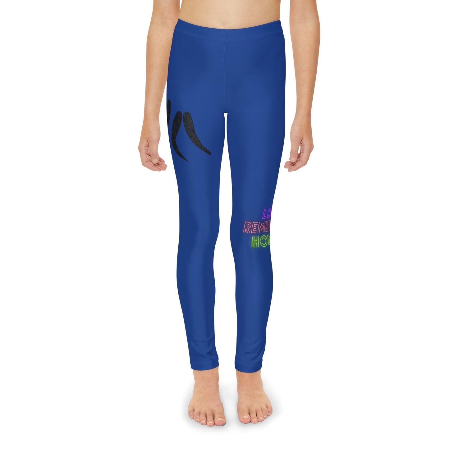 Youth Full-Length Leggings: Wrestling Dark Blue