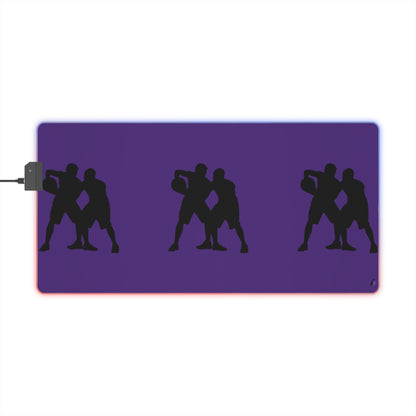 LED Gaming Mouse Pad: Basketball Purple