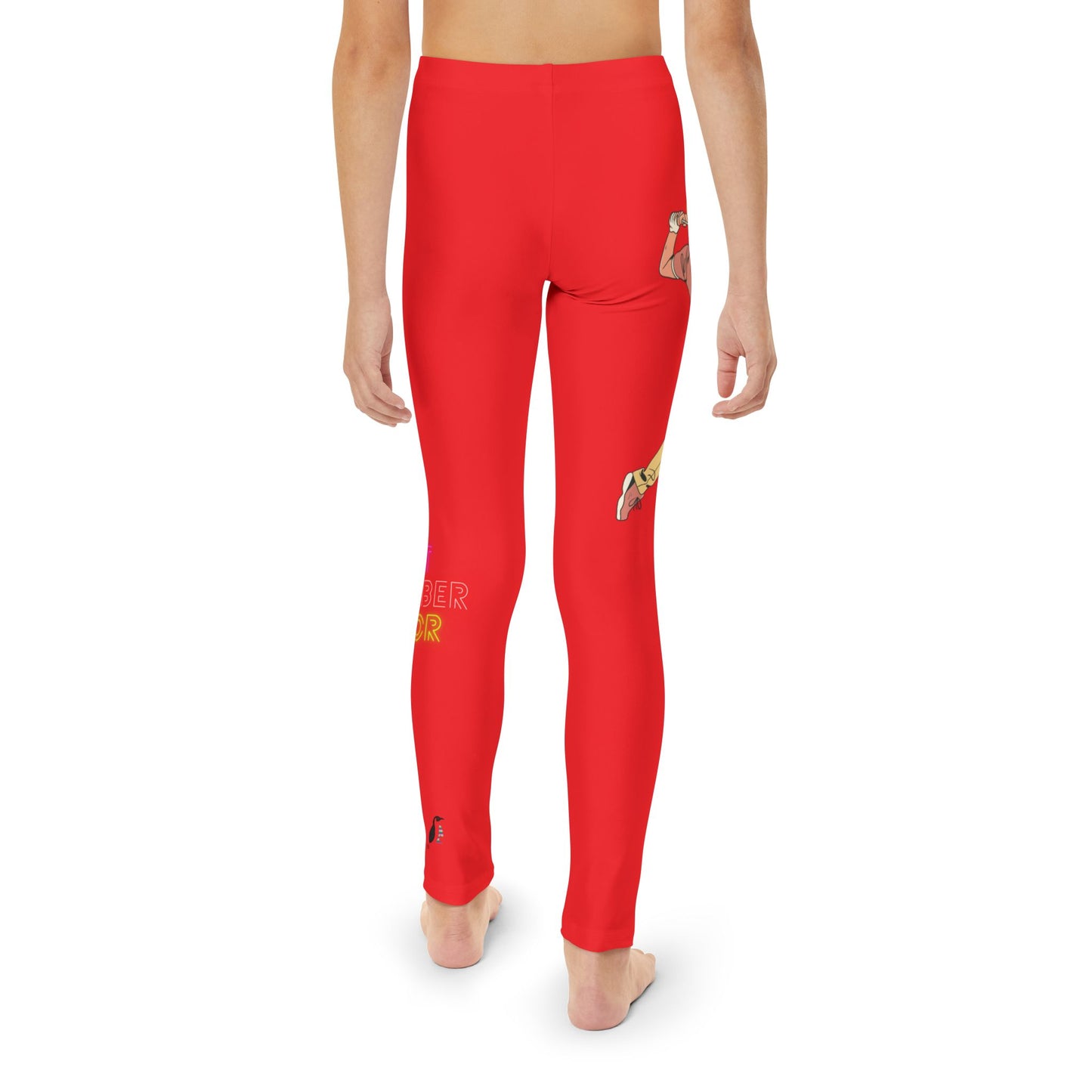 Youth Full-Length Leggings: Golf Red