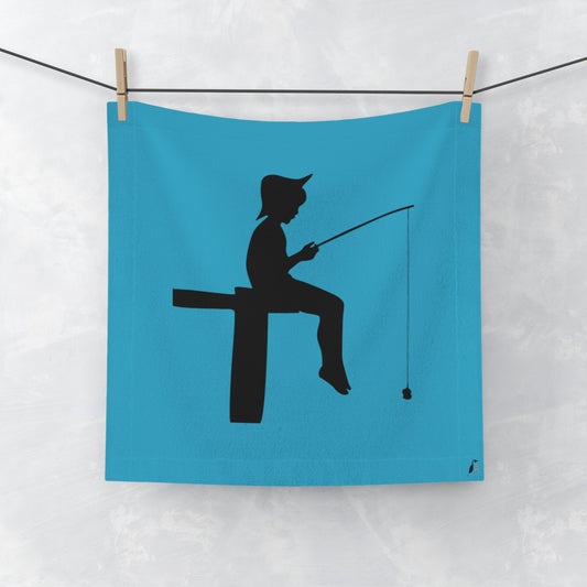 Face Towel: Fishing Turquoise