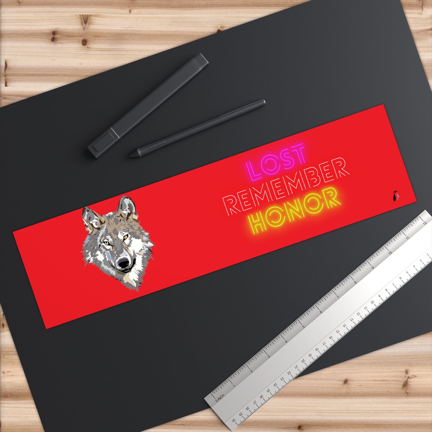 Bumper Stickers: Wolves Red