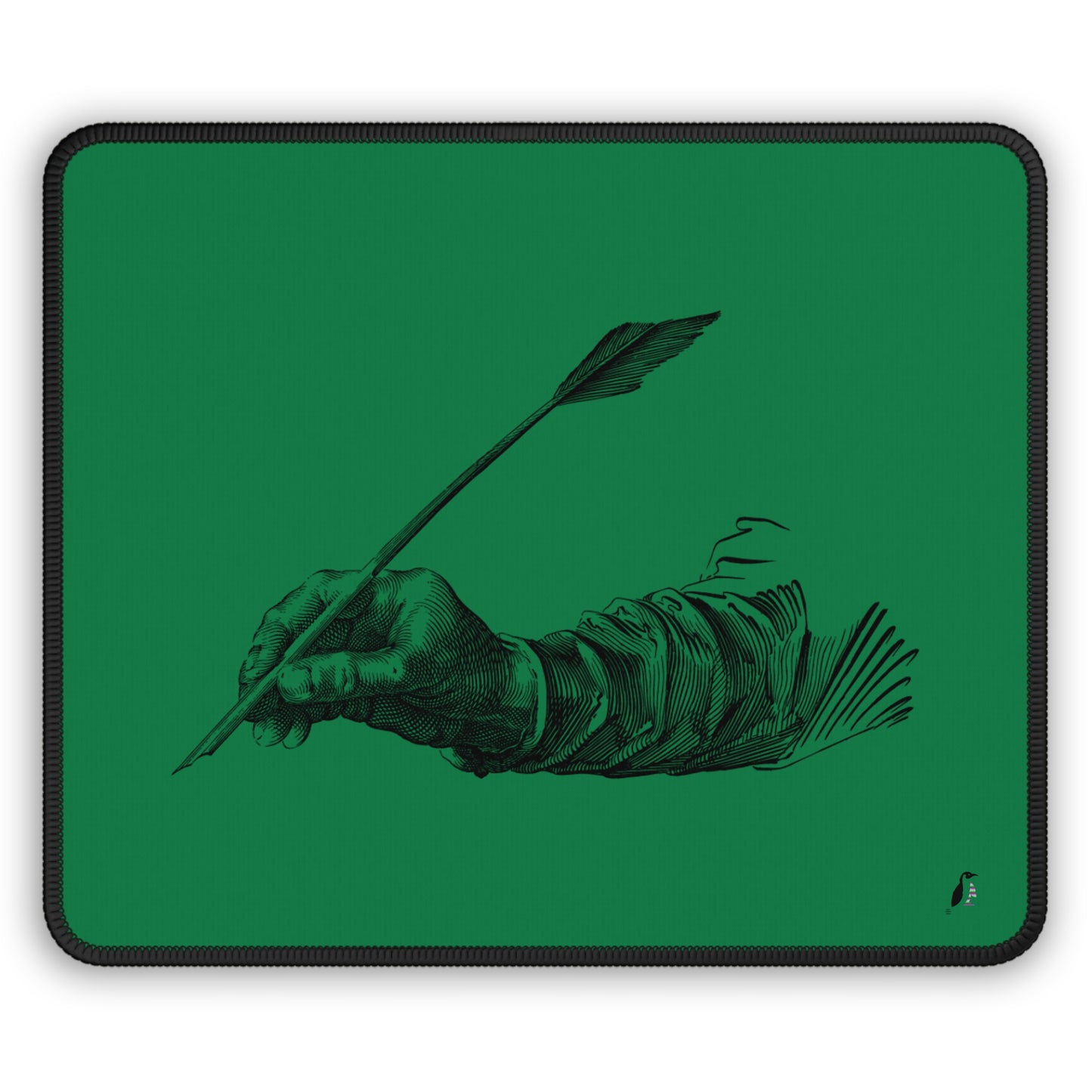 Gaming Mouse Pad: Writing Dark Green