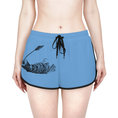 Women's Relaxed Shorts: Writing Lite Blue