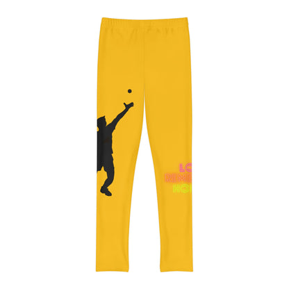 Youth Full-Length Leggings: Tennis Yellow