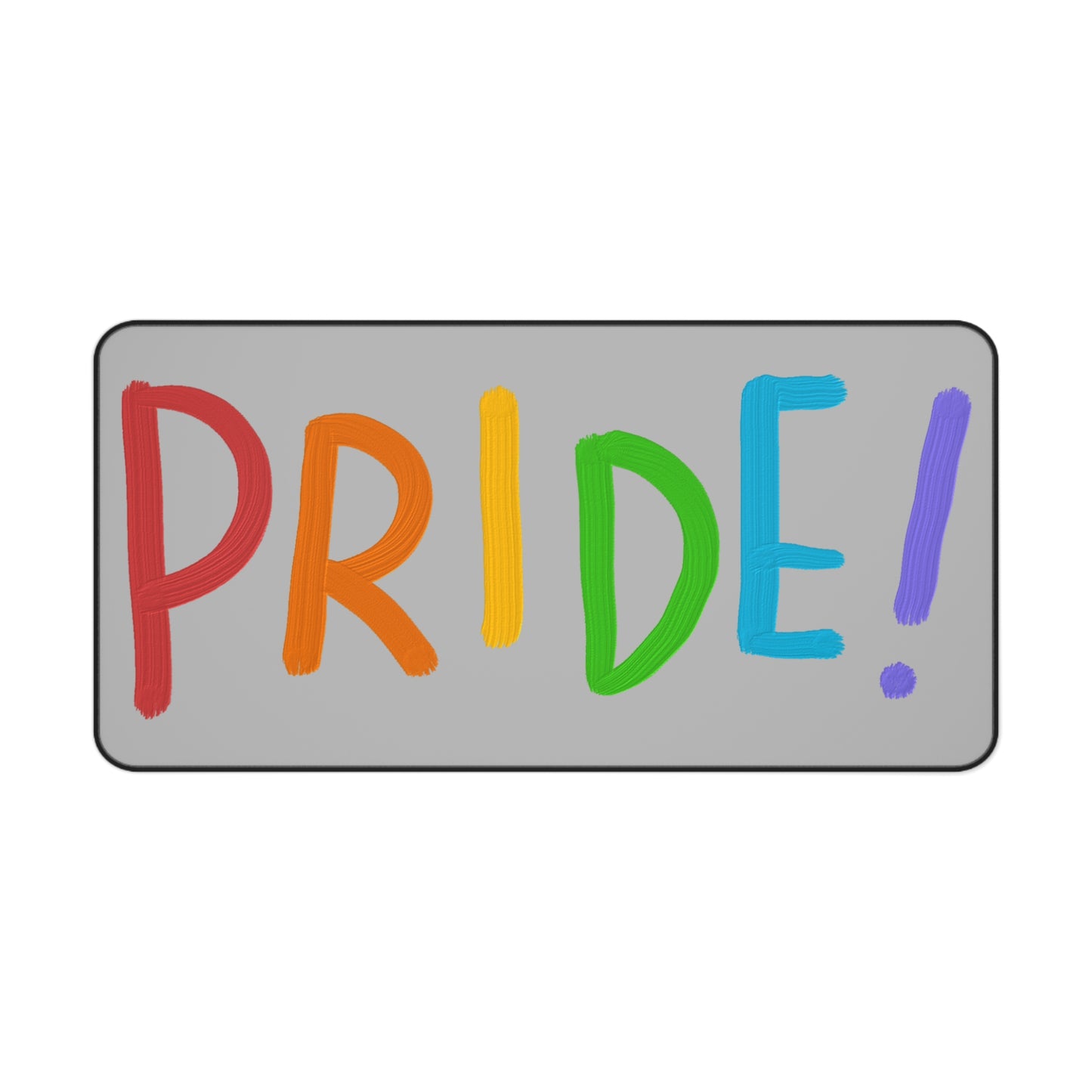 Desk Mat: LGBTQ Pride Lite Grey