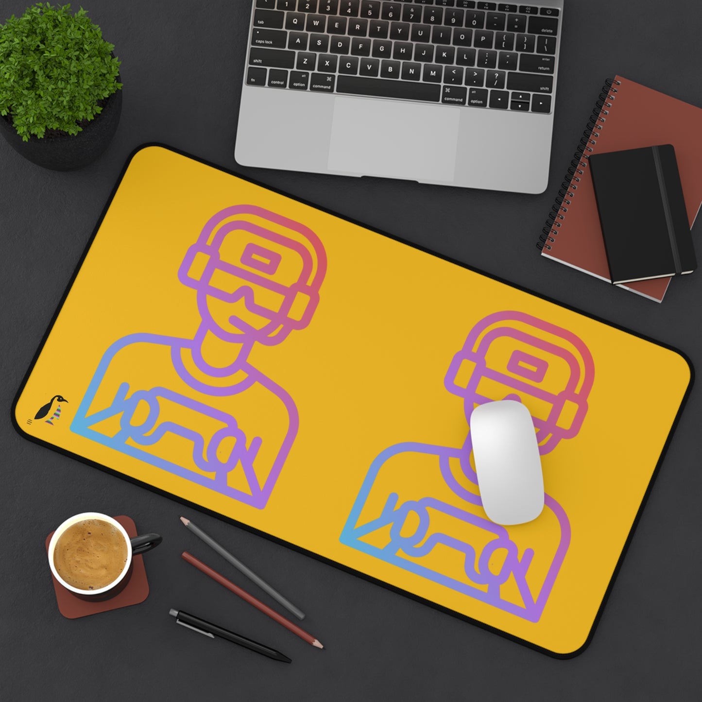 Desk Mat: Gaming Yellow