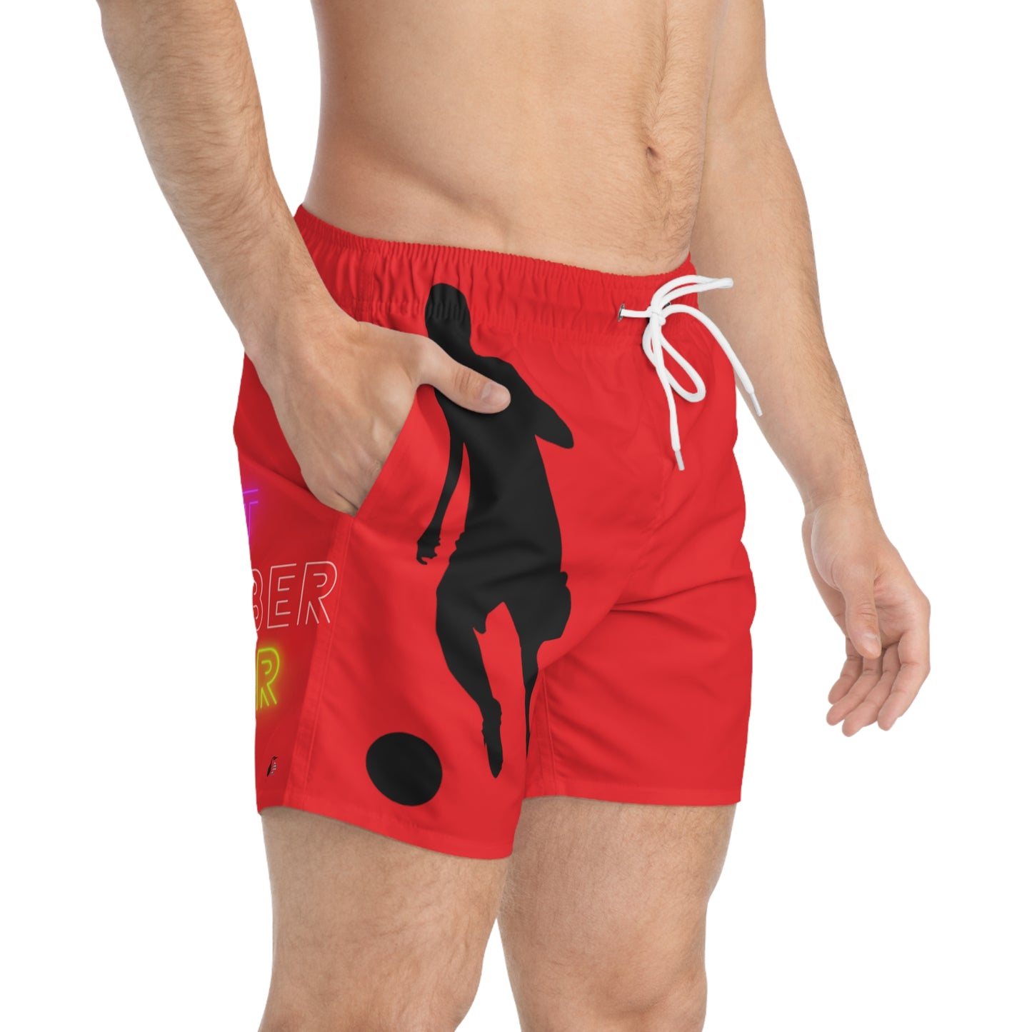 Swim Trunks: Soccer Red