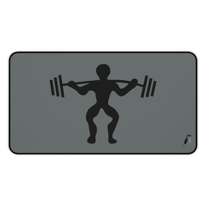 Desk Mat: Weightlifting Dark Grey