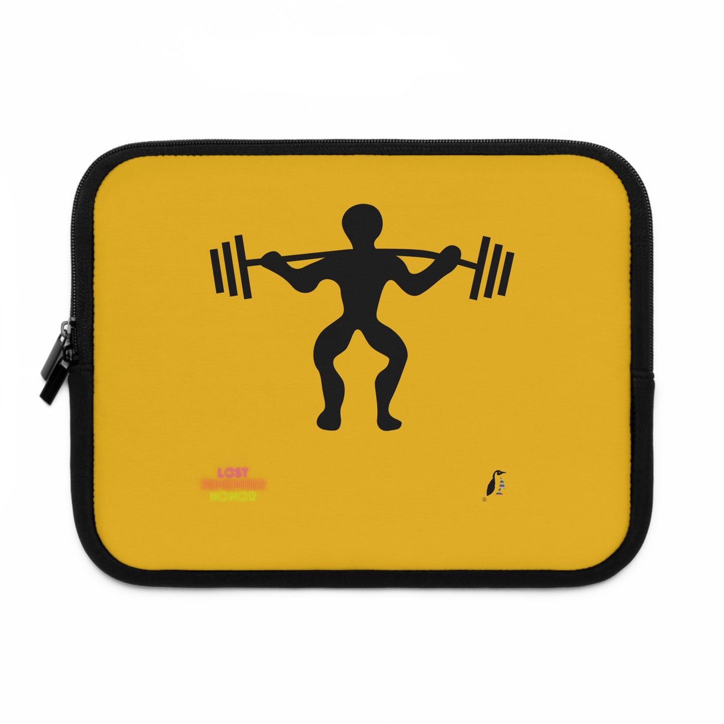 Laptop Sleeve: Weightlifting Yellow