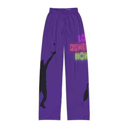 Kids Pajama Pants: Tennis Purple