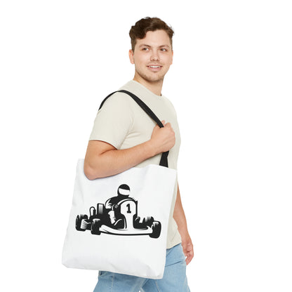 Tote Bag: Racing White