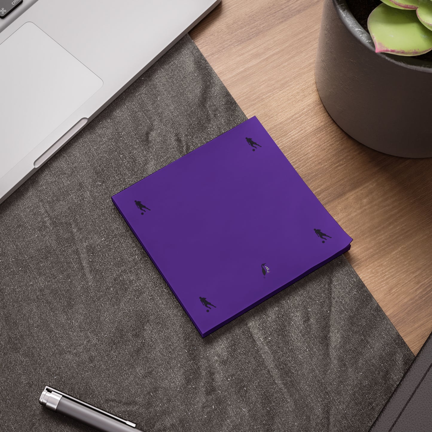 Post-it® Note Pads: Soccer Purple