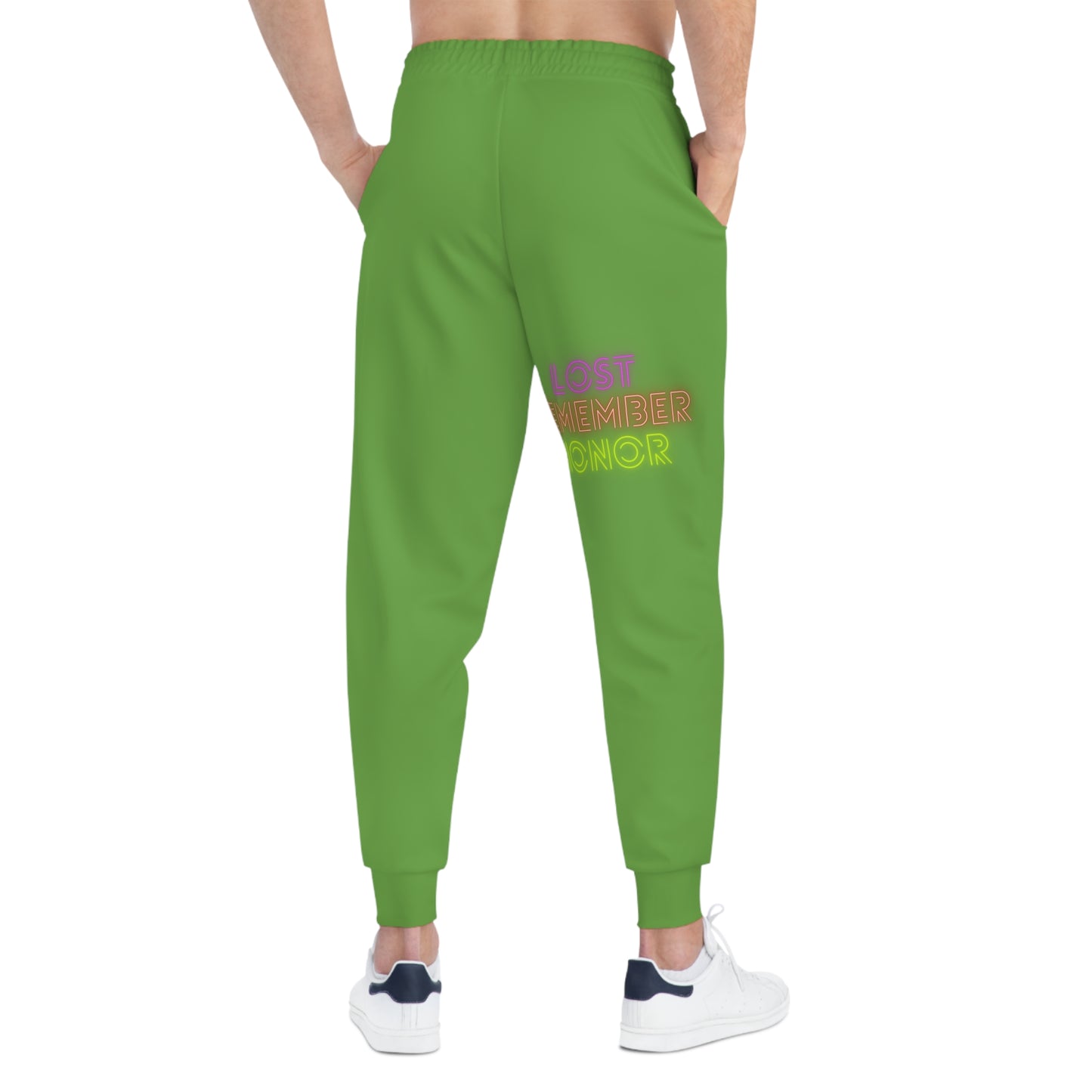 Athletic Joggers: Crazy Penguin World Logo Green