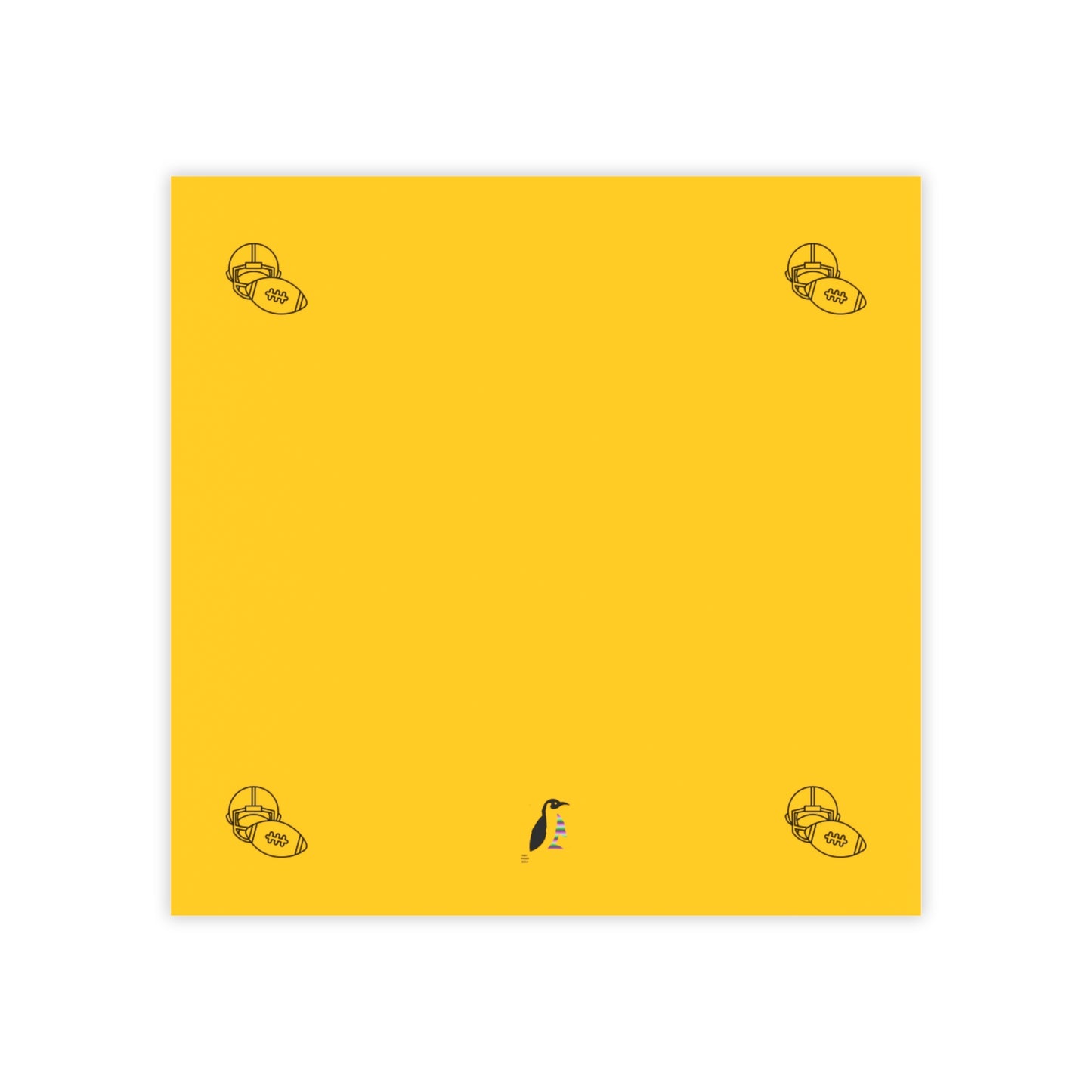 Post-it® Note Pads: Football Yellow