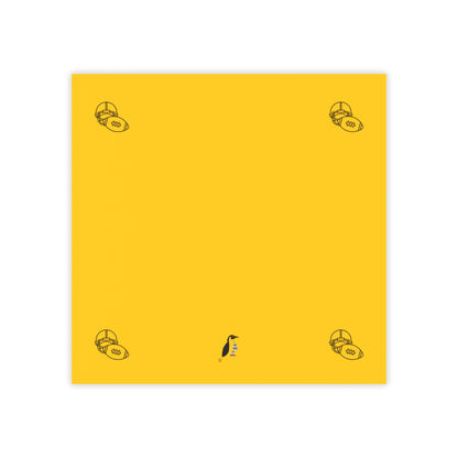 Post-it® Note Pads: Football Yellow