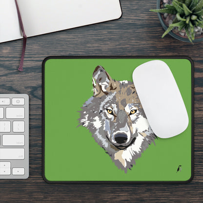 Gaming Mouse Pad: Wolves Green