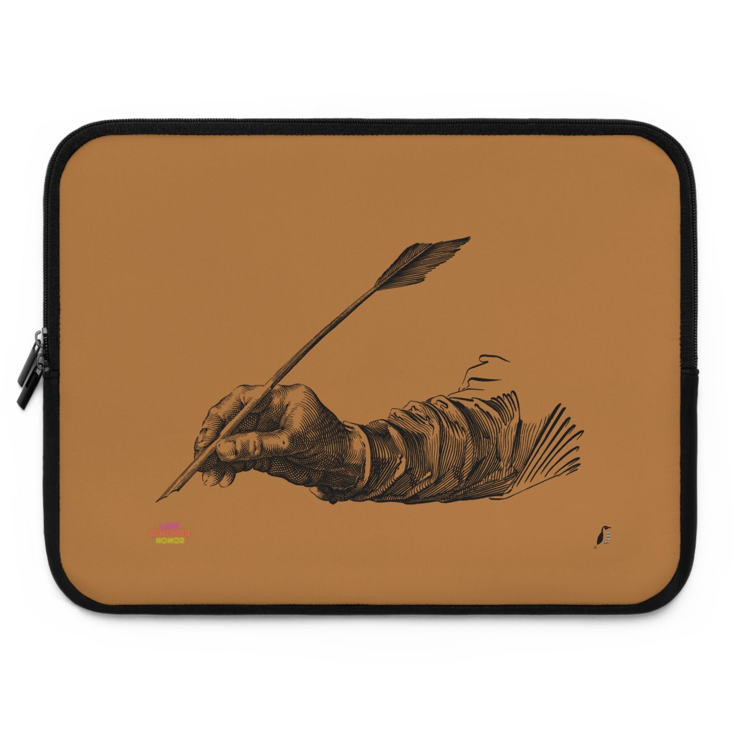 Laptop Sleeve: Writing Lite Brown