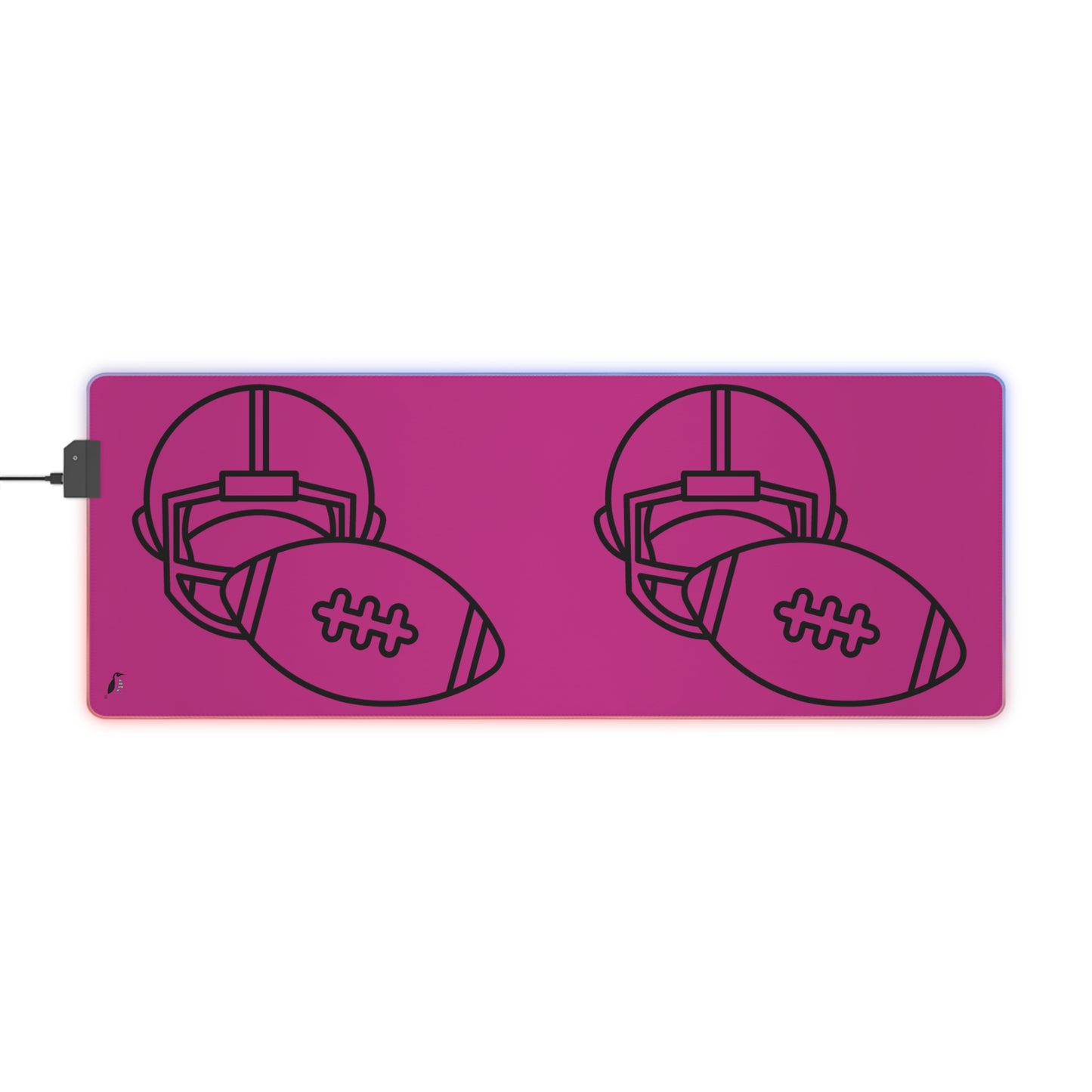 LED Gaming Mouse Pad: Football Pink