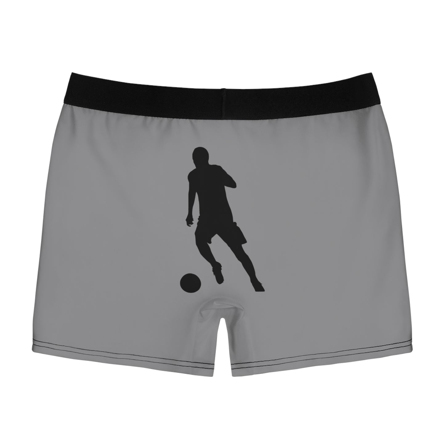 Men's Boxer Briefs: Soccer Grey