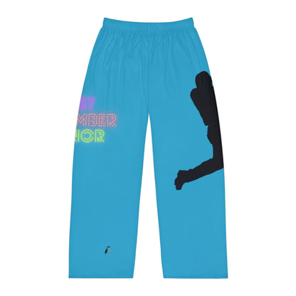 Panlalaking Pajama Pantalon: Baseball Turquoise 