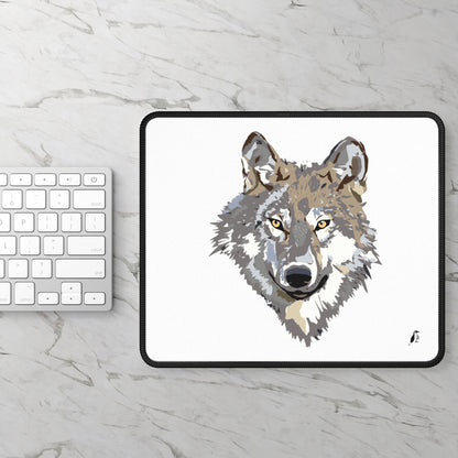 Gaming Mouse Pad: Wolves White