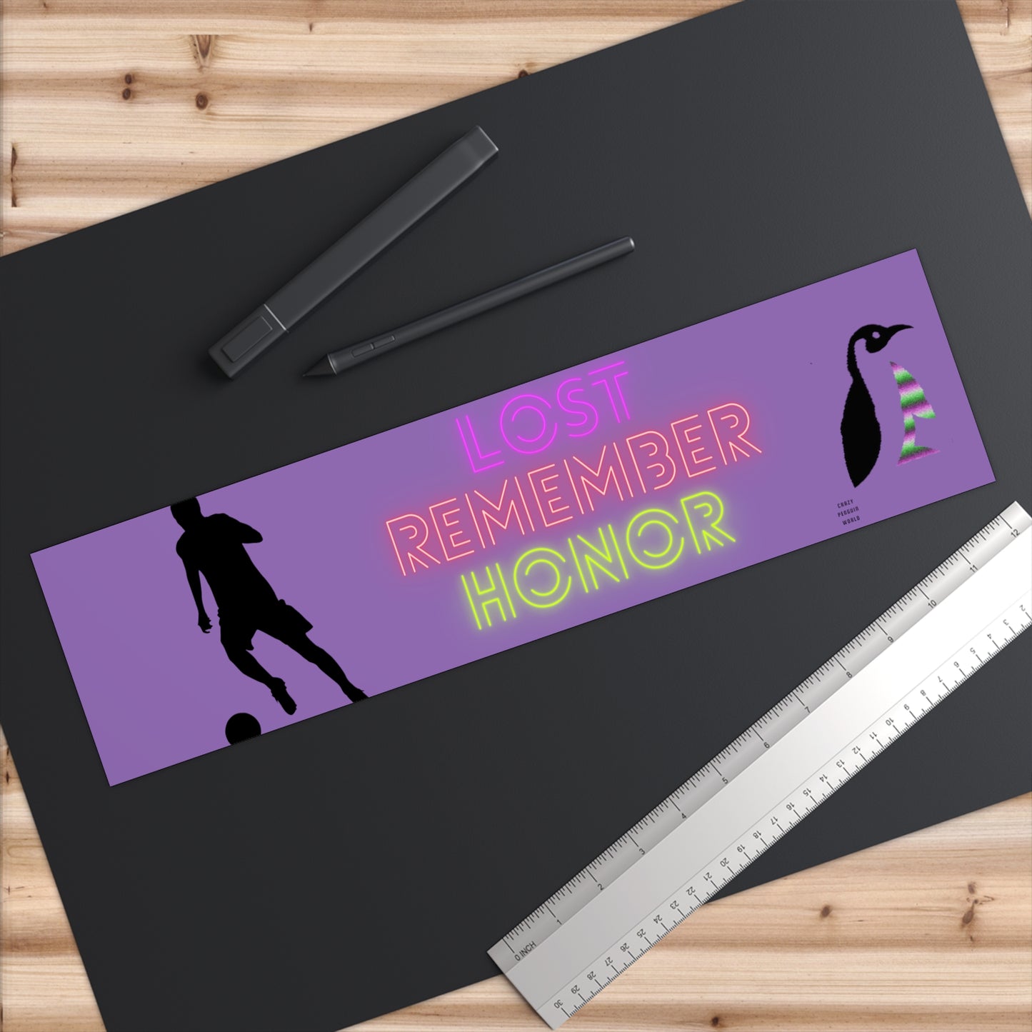 Bumper Stickers: Soccer Lite Purple