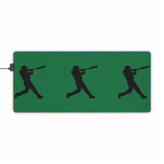 LED Gaming Mouse Pad: Baseball Dark Green