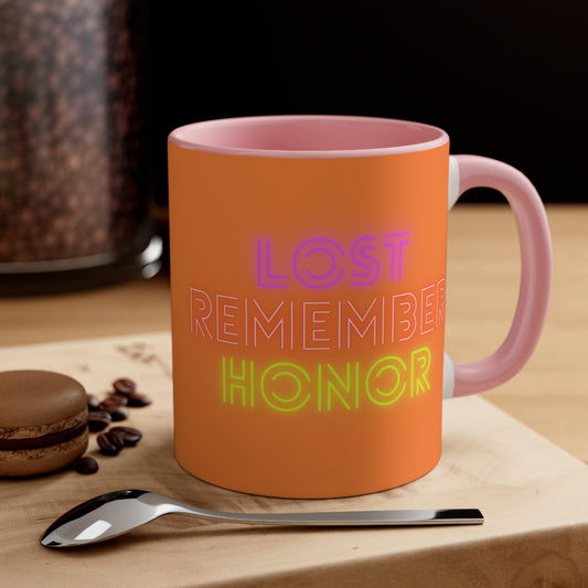 Accent Coffee Mug, 11oz: Lost Remember Honor Crusta