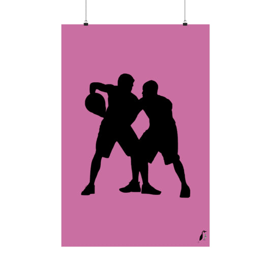 Premium Matte Vertical Posters: Basketball Lite Pink