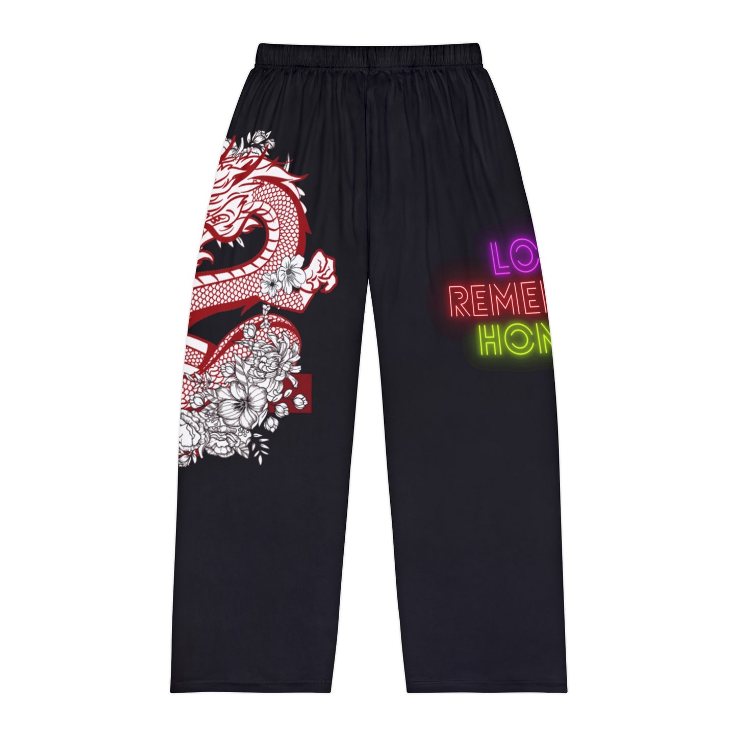 Men's Pajama Pants: Dragons Black