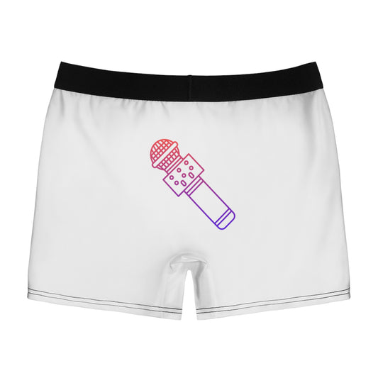 Men's Boxer Briefs: Music White