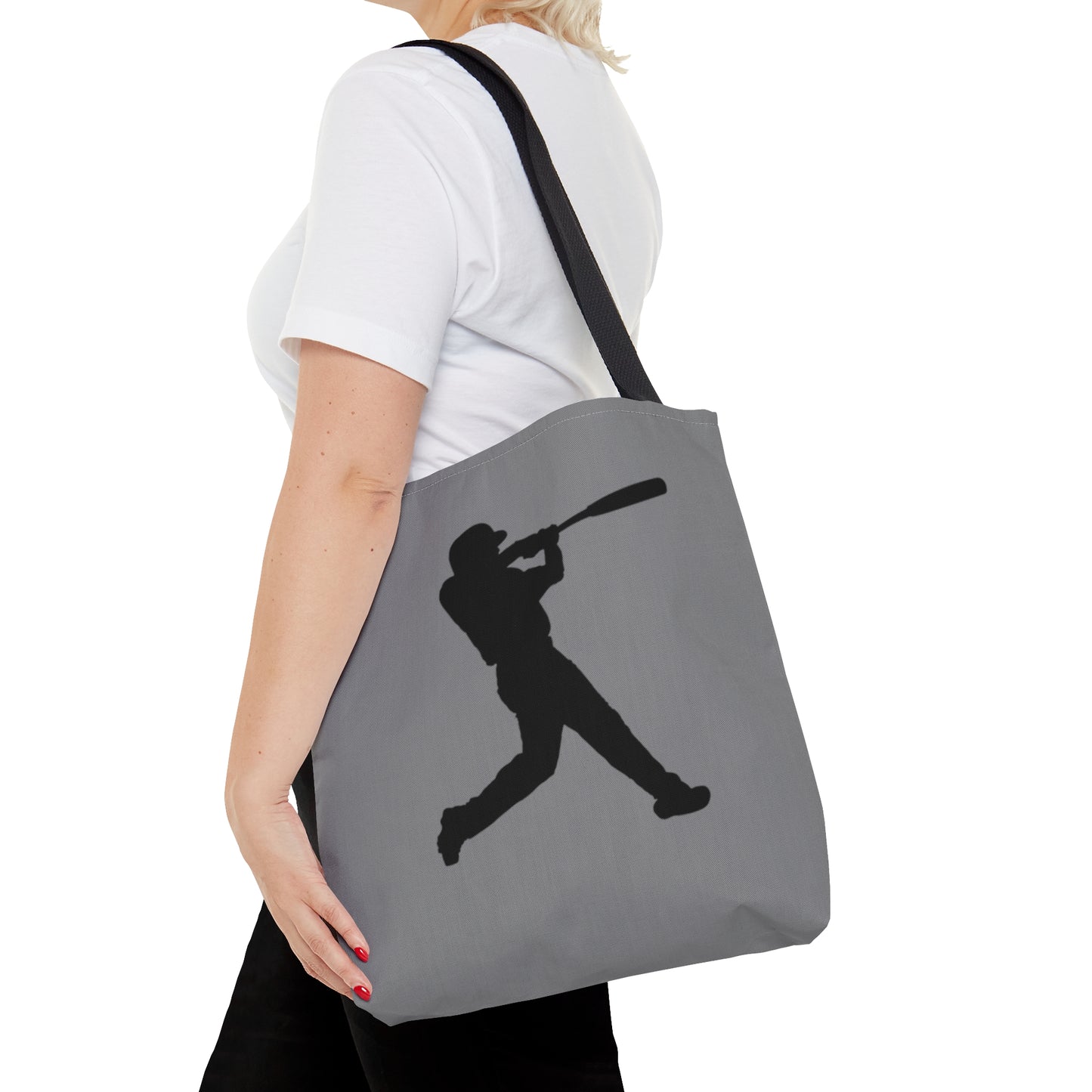 Tote Bag: Baseball Grey