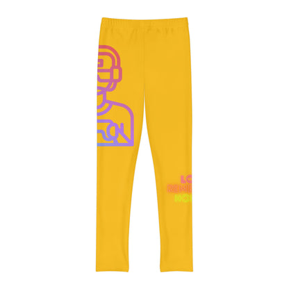 Youth Full-Length Leggings: Gaming Yellow