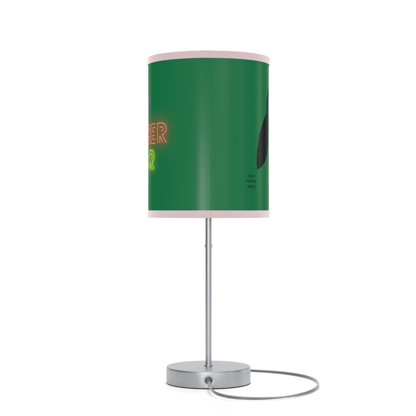 Lamp on a Stand, US|CA plug: Crazy Penguin World Logo Dark Green