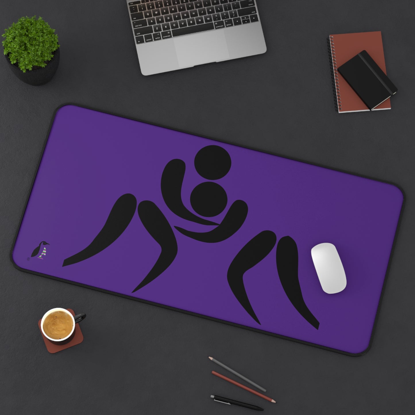 Desk Mat: Wrestling Purple