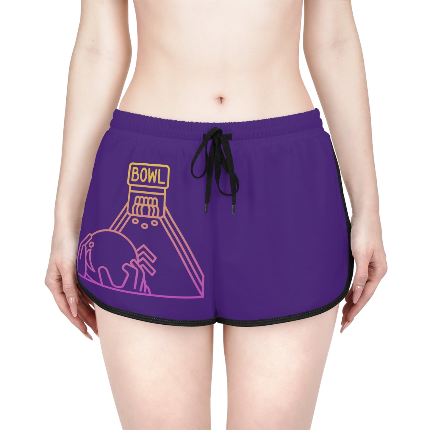 Women's Relaxed Shorts: Bowling Purple