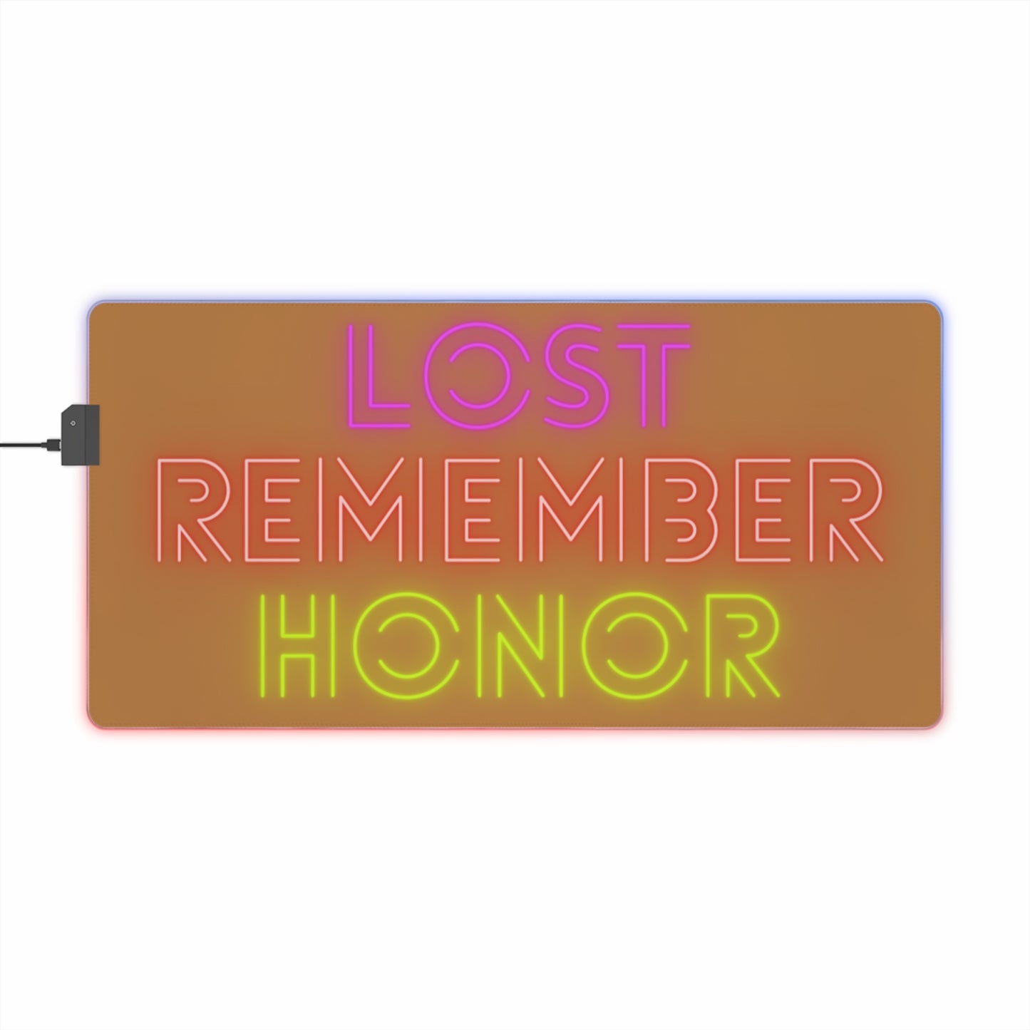 LED Gaming Mouse Pad: Lost Remember Honor Lite Brown